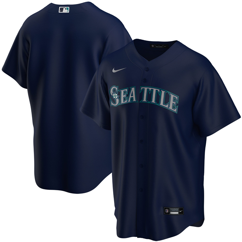 2020 MLB Youth Seattle Mariners Nike Navy Alternate 2020 Replica Team Jersey 1